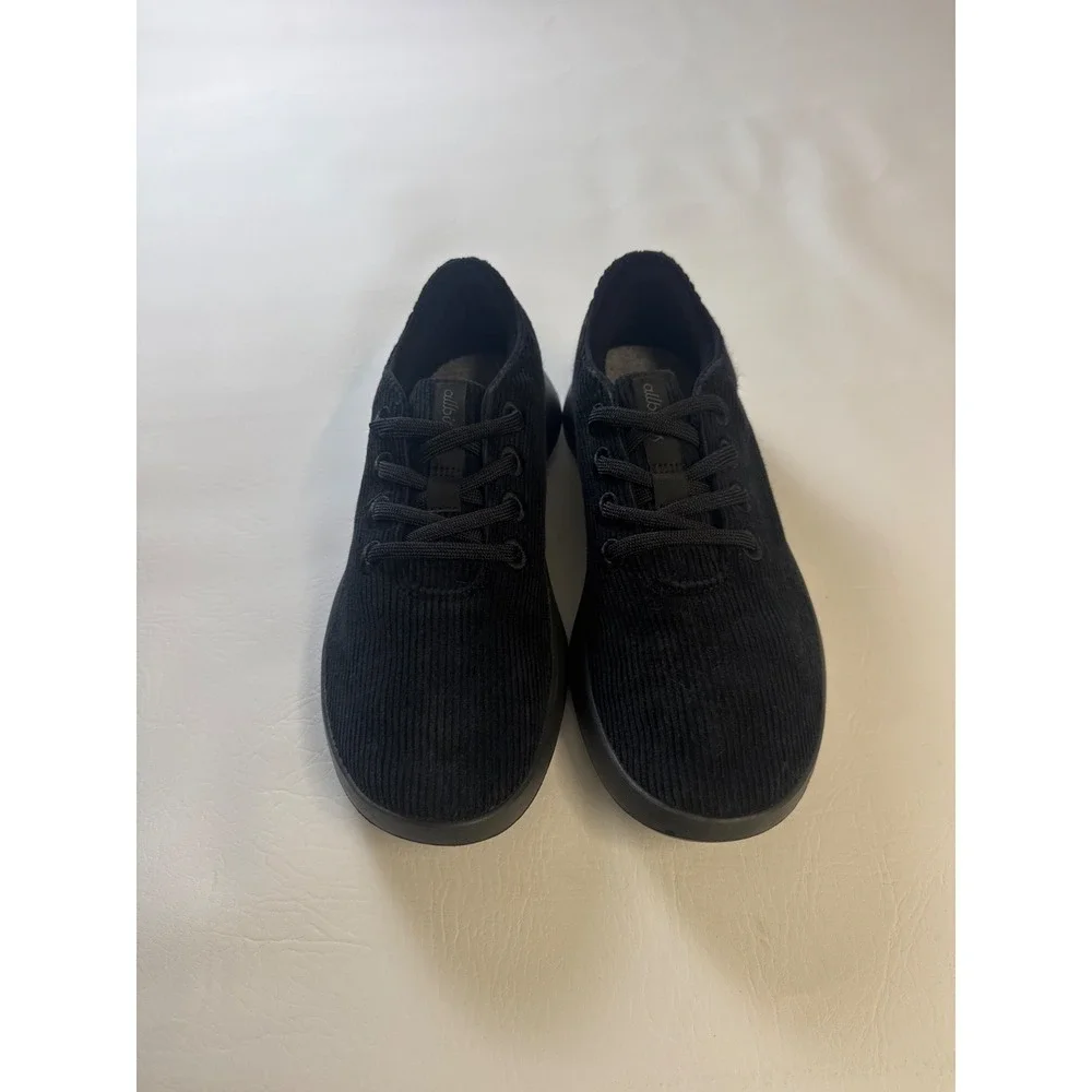 Allbirds Wool Runner Go WRG Black Corduroy Sneakers Mens 10 A11225M100 Low Top